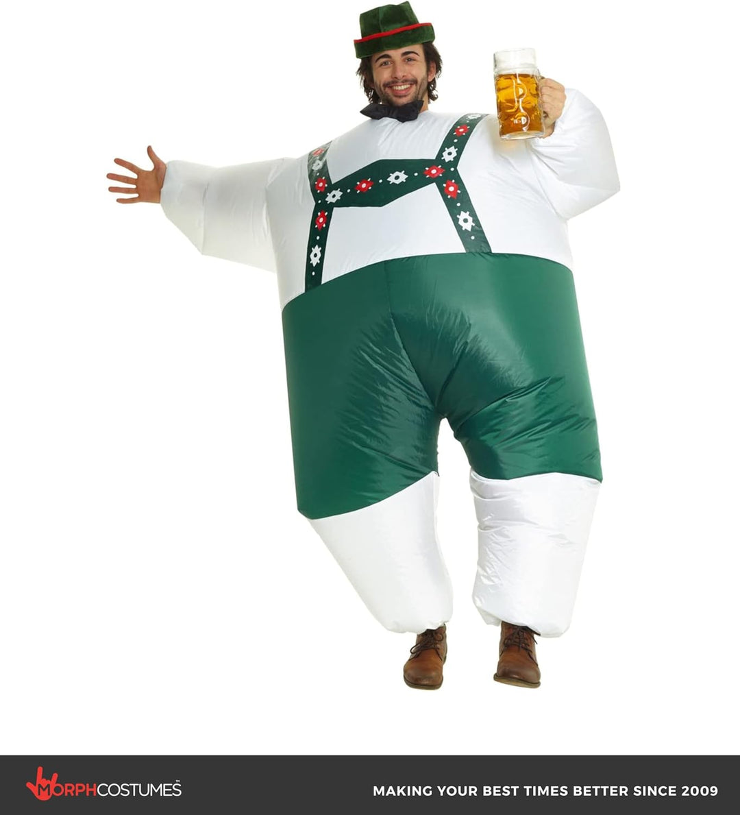 Morph Aufblasbares Lederhosen Kostüm für Erwachsene, Megamorph - Einheitsgrösse Lederhosen Erwachsen