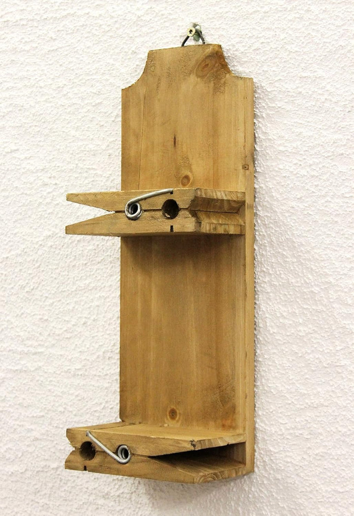 DanDiBo Wandregal 14B460 Setzkasten Wäscheklammer 39 cm Wandkonsole Küchenregal Konsole
