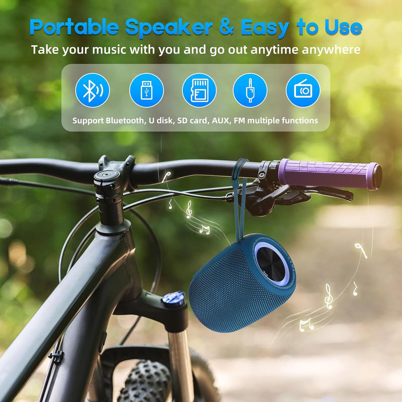 SENXINGYAN 20W Bluetooth Lautsprecher – Tragbare Musikbox mit 360° Stereo-Sound, LED-Lichtshow, IPX6