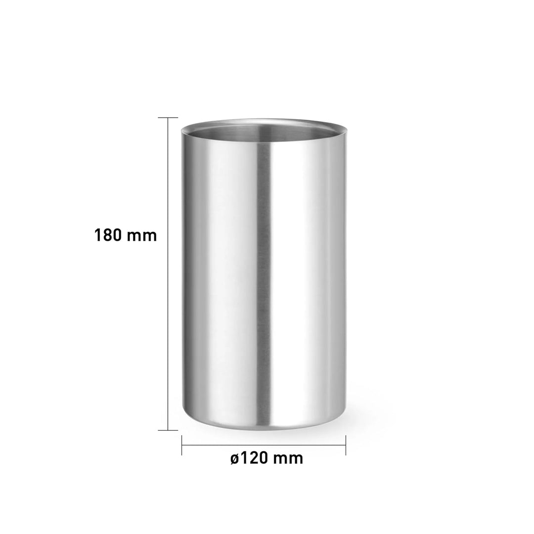 HENDI Weinkühler, Doppelwandig, für den Gebrauch ohne Eiswürfel, Flaschenkühler, ø120x(H)180mm, Edel