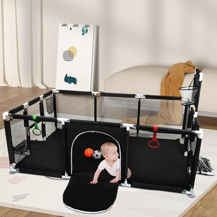 Laufstall Baby, Indoor &amp; Outdoor Laufgitter Baby Grosse xxl Sicherheitsspielplatz Schutzgitter für K