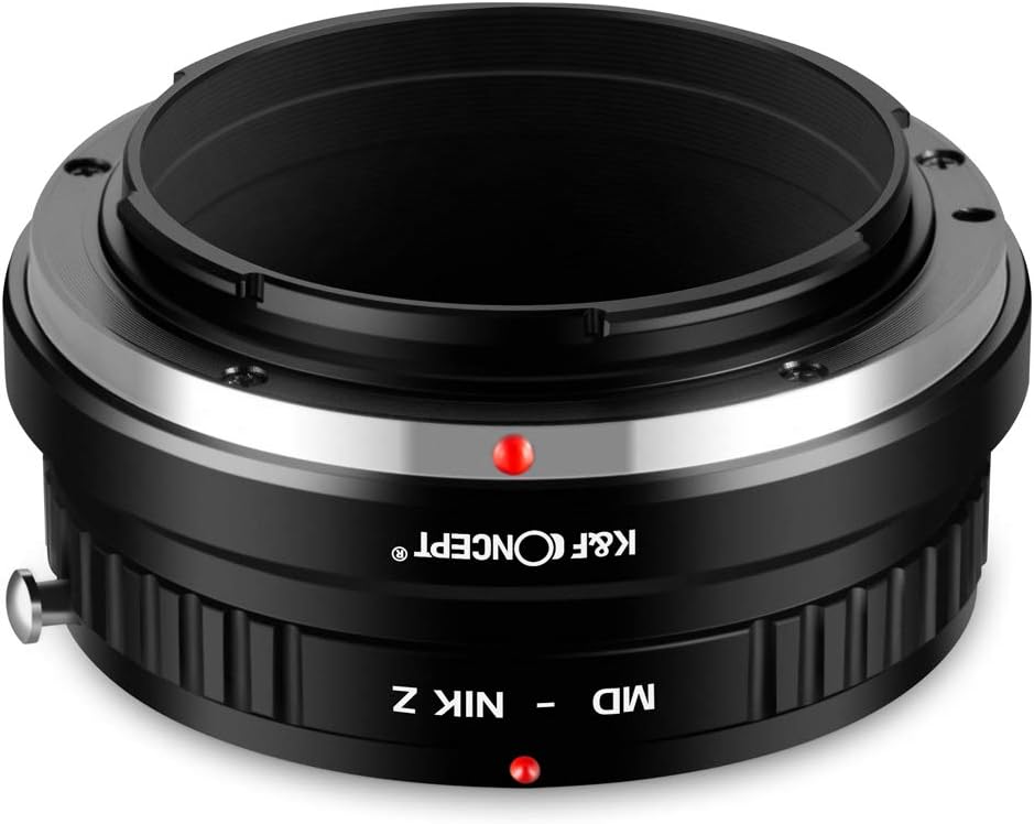 K&F Concept MD-NIK Z Bajonettadapter Objektiv Ring für Minolta MD MC Objektiv auf Nikon Z 7 und Niko