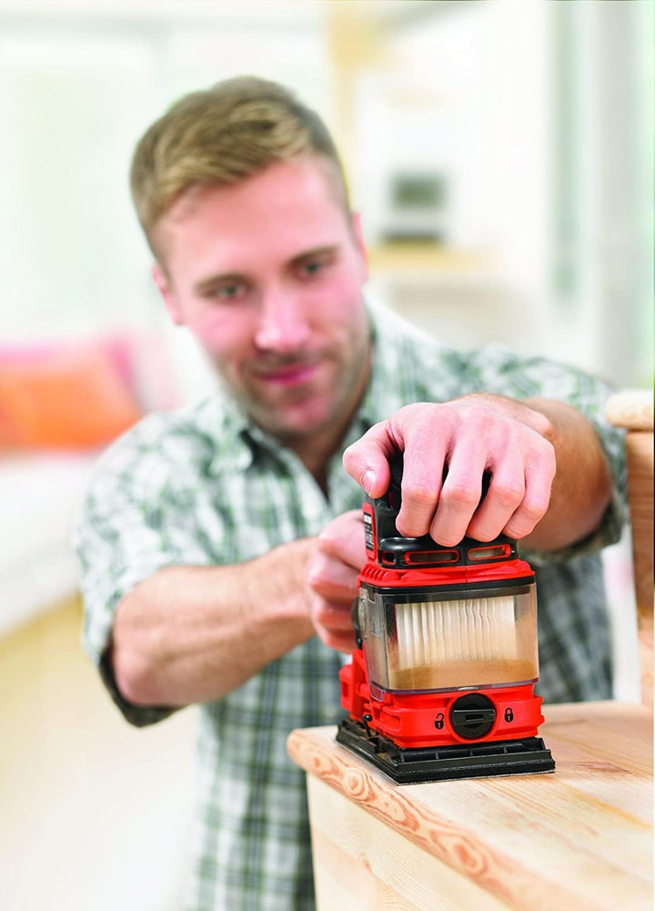 Black+Decker Schwingschleifer DUOSAND, Bandschleifer (270W, 2-fache Staubabsaugung, Staubfangbehälte