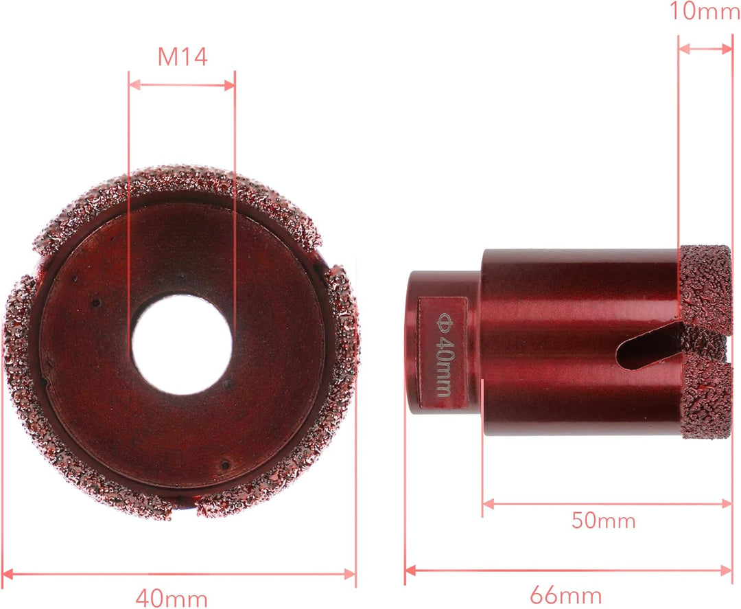 PRODIAMANT Speedmaster Fliesenbohrer 40 mm Profiqualität für Winkelschleifer zum bohren Fliese Feins