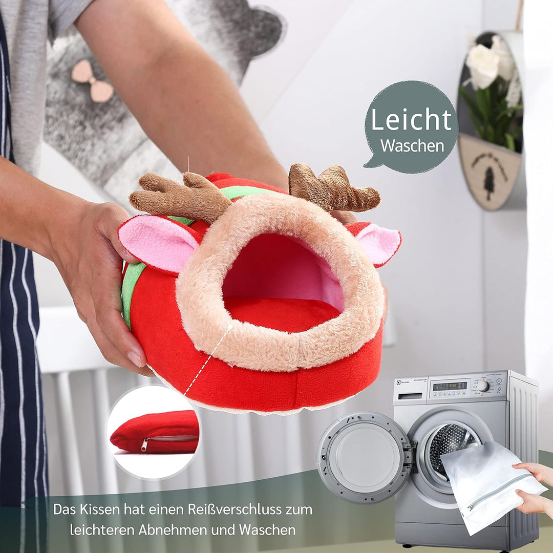 JanYoo Kleintierhöhle für Chinchilla, Igel, Meerschweinchen, Käfigzubehör, Spielzeug, für Bartagame,