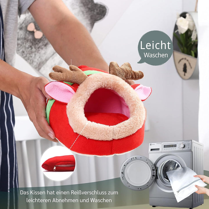 JanYoo Kleintierhöhle für Chinchilla, Igel, Meerschweinchen, Käfigzubehör, Spielzeug, für Bartagame,