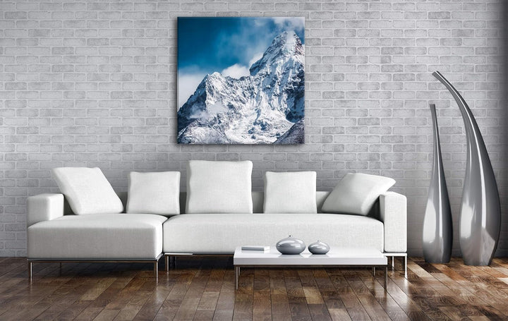 deyoli Himalaya-Gebirge Format: 70x70 als Leinwand, Motiv fertig gerahmt auf Echtholzrahmen, Hochwer