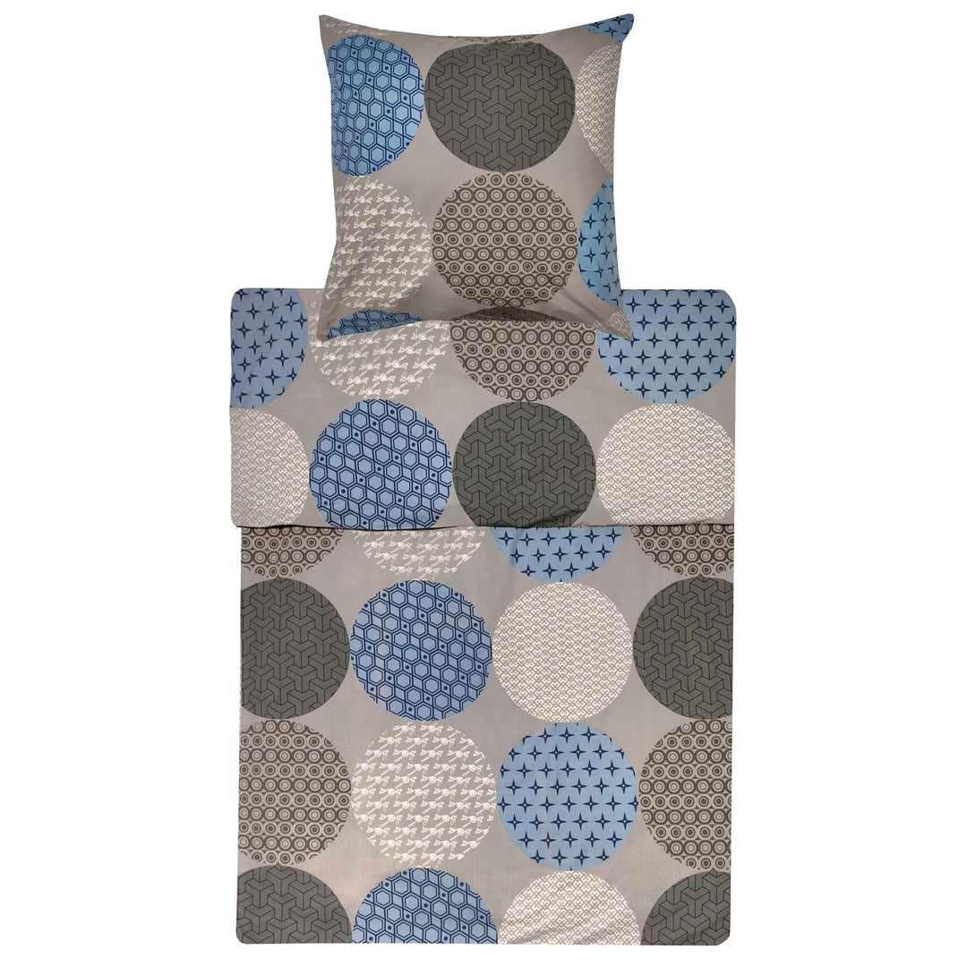 Lavea Bettwäsche Set 135 x 200 + 80 x 80, Hannes, 100% Baumwolle, 2-teilig mit Reissverschluss 135 x