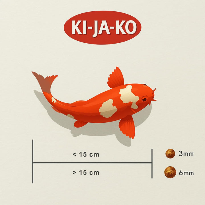 KI-JA-KO Super Mix Wellness-Koifutter in Premiumqualität 3 kg / 6mm - für Koi-Karpfen, das Wellness-