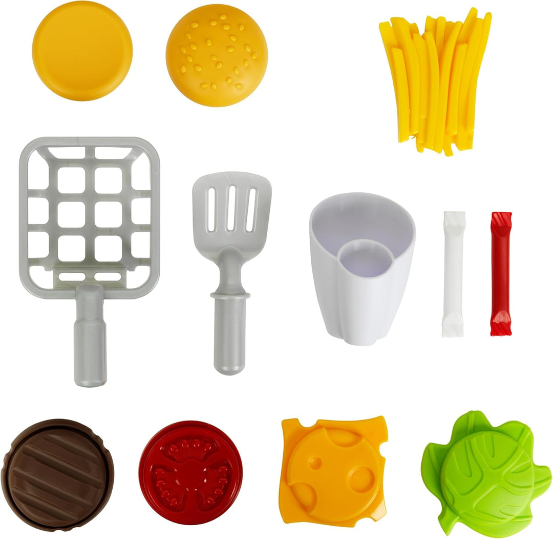 Theo Klein 7336 Burger Station Kreatives Spielset mit Burger, Pommes, Ketchup &amp; Fritteusenkorb Spiel