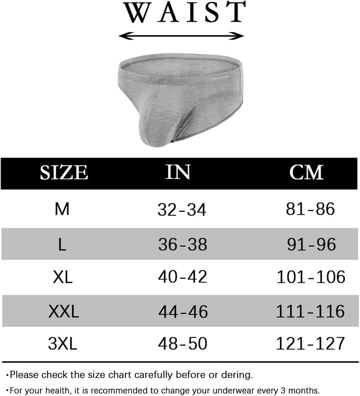 BIATWOWR Herren Dreiecks-Unterwäsche mit verstärktem Beutel für den Intimbereich, sexy, ohne Etikett