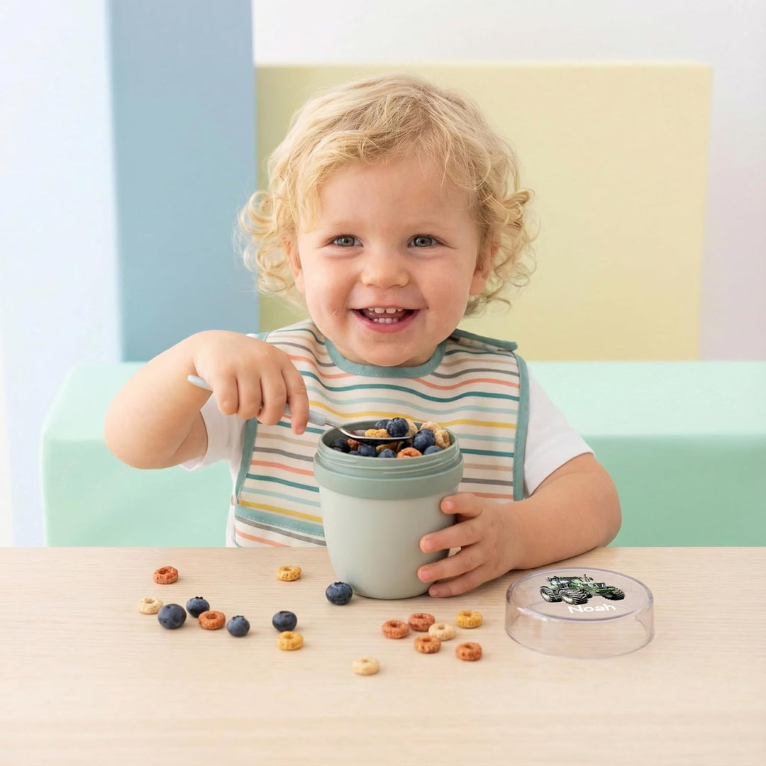 Bärenfreunde Mepal Müslibecher personalisiert, Pot Joghurtbecher, to go Becher, Geeignet für Tiefküh