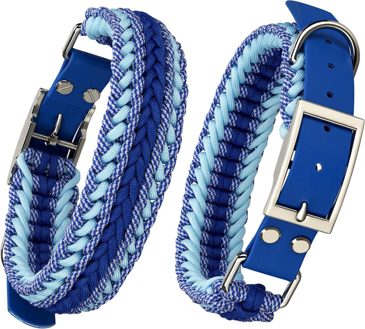 Hunde Halsband aus Paracord geflochten - Nachhaltig & Handgefertigt - Dog Collar - Breites Hundehals