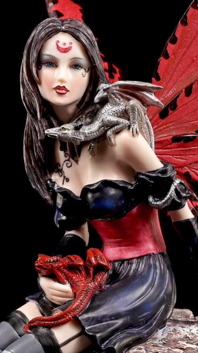 Fantasy Elfen Figur mit Drachen Babys - Natascha | Dekofigur, handbemalt
