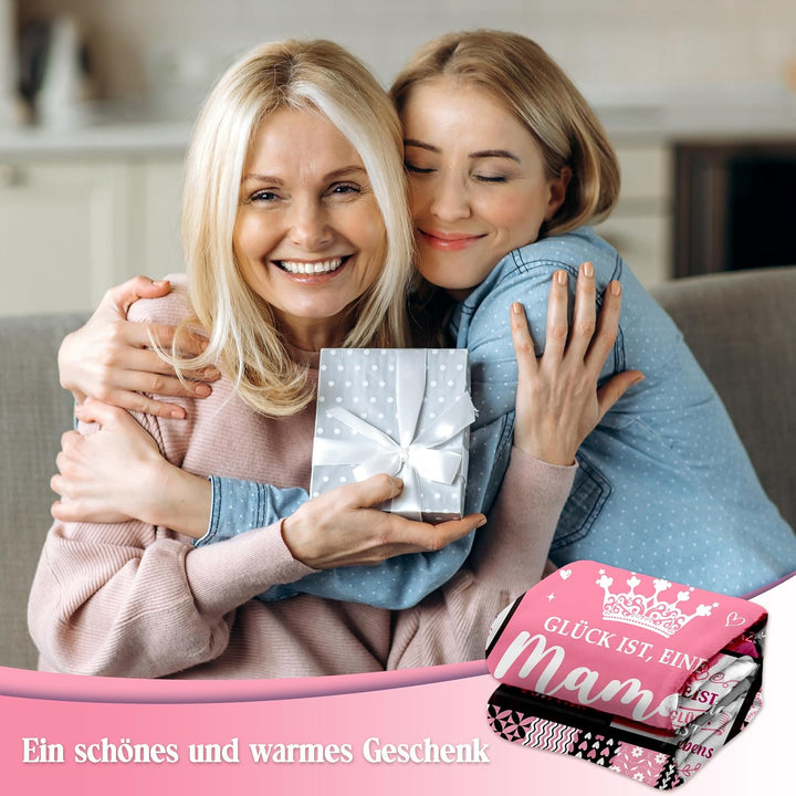 Muttertagsgeschenke für Mama - Kuscheldecke, Praktisches Geburtstagsgeschenk für Mama zum Muttertag,