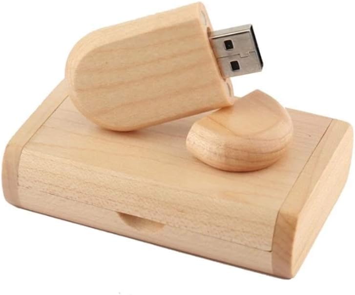 Anloter Holz-Flash-Laufwerke, 5 Stück, 128 GB, USB 3.0, USB-Stick, Holz-Memorystick, Jump Drive für