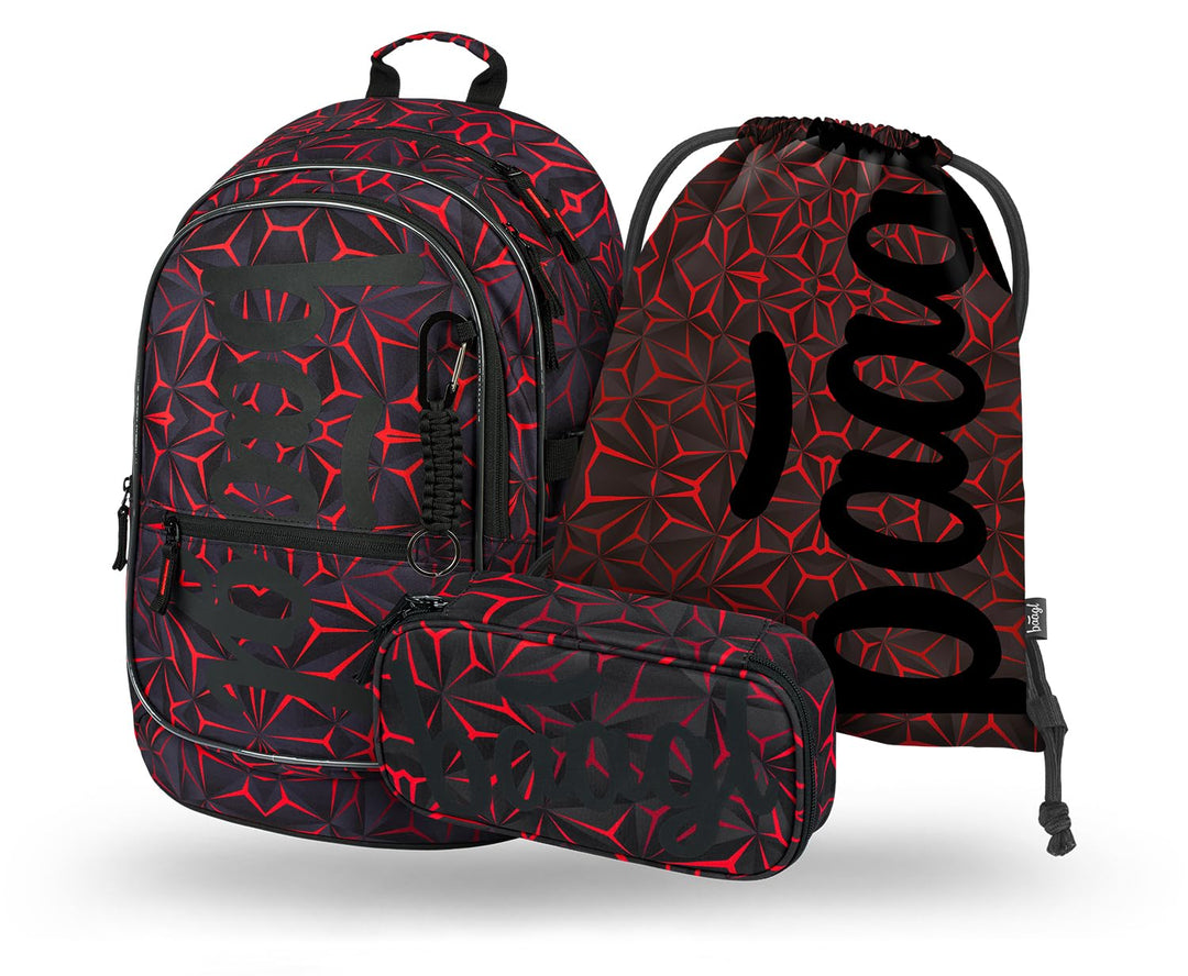 Baagl Schulrucksack Set Jungen Mädchen 3 Teilig, Schultasche für Grundschule Volksschule, Grundschul