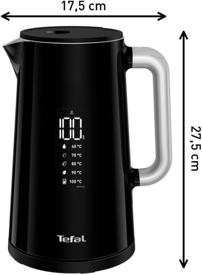 Tefal KO8508 Smart'n Light Elektrischer Wasserkocher | Temperatureinstellung | Tee | Digitalanzeige