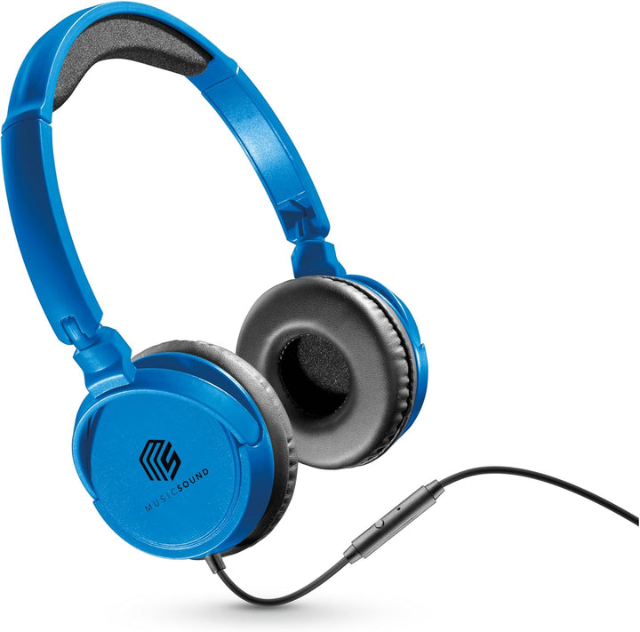 Music Sound | Bügelkopfhörer mit Kabel Over Ear Basic | On-Ear-Kopfhörer Faltbarer Kopfbügel mit 1,2