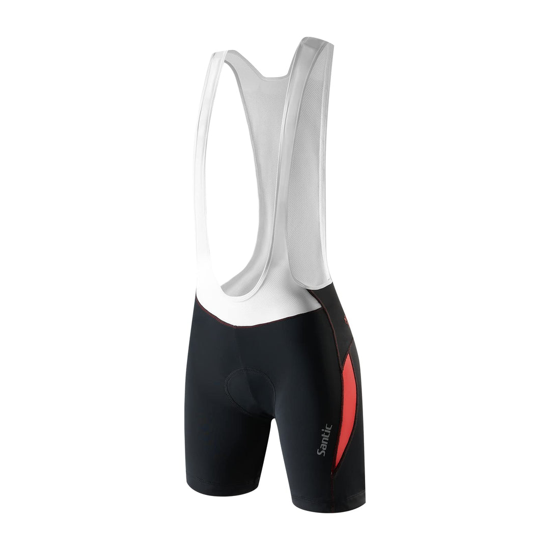 Santic Fahrradhose Damen Lang mit Träger Fahrrad Trägerhose Gepolstert Radhose Lang mit Träger mit T