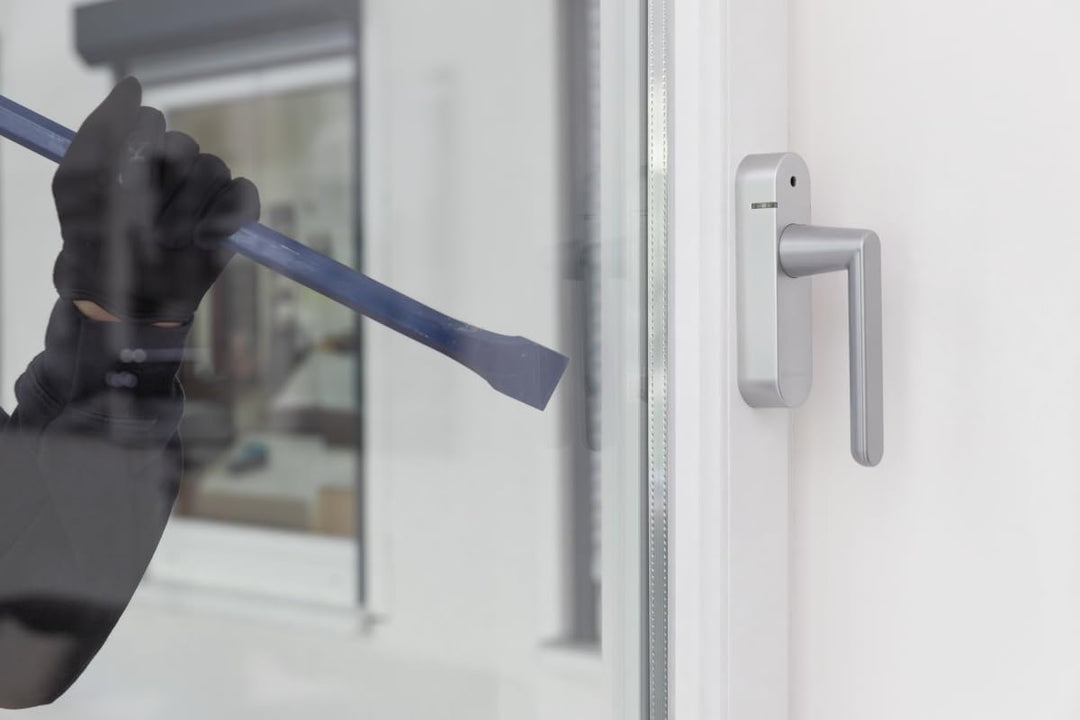Schellenberg 46513 Fenstergriff mit Alarmfunktion, Balkontürgriff, Smart Home Funk-Alarmgriff - für