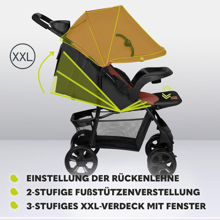 LIONELO Emma Plus Kinderwagen bis zu 15 kg, Kindersportwagen, leicht modern klein Buggy mit Liegepos