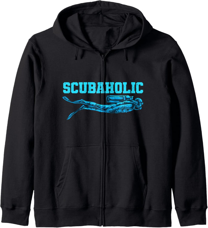 Lustiger Taucher Dive Divemaster Witz Scubaholic Kapuzenjacke