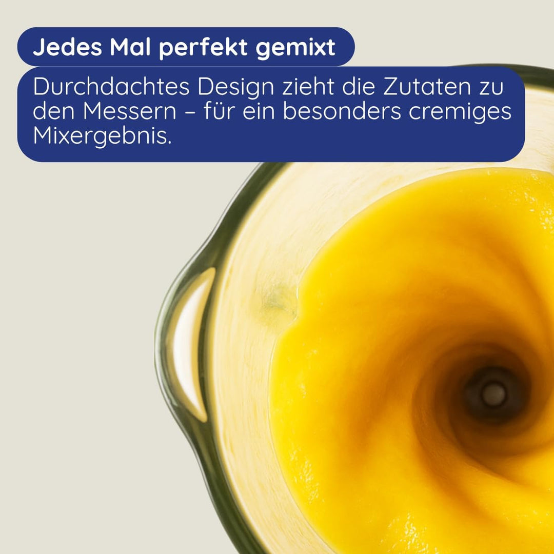 Safecourt Standmixer – Kraftvoller Smoothie Maker, Blender & Mixer [1200W & 1,5L Glasbehälter] – für