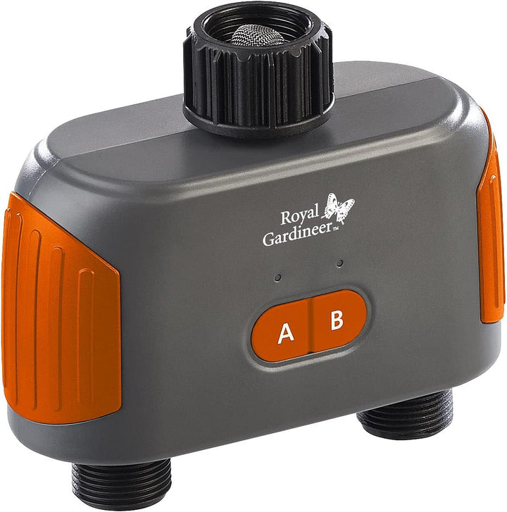 Royal Gardineer Bewässerungscomputer App: 2-Zonen Bewässerungssystem Bluetooth 5, Timer, manuell & A