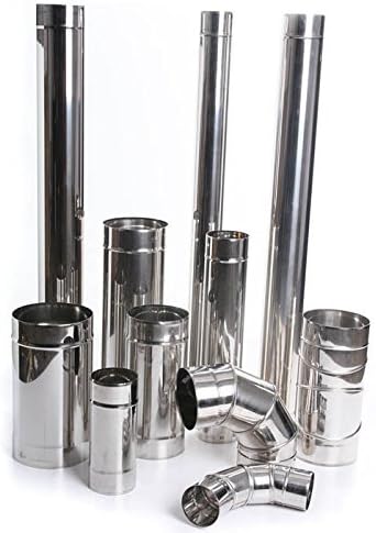 Edelstahl Kaminrohr Ofenrohr Rohr Heizung Rauchrohr Schornstein Abgasrohr Sanierung 250mm 330mm 500m