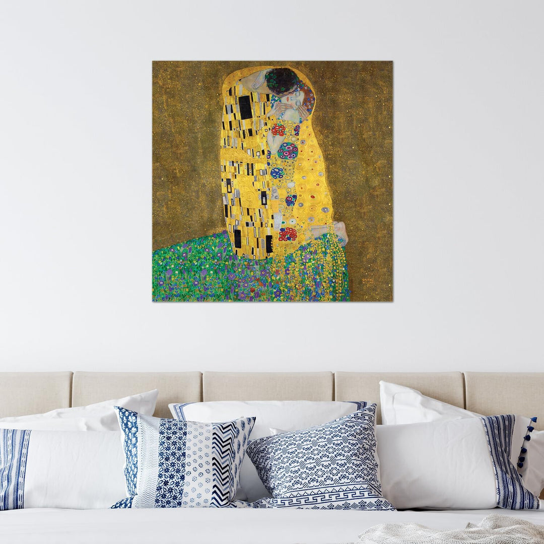 Giallobus - Gemälde - Gustav Klimt - Der Kuss - Acrylglas - 70x70 - Bereit zum Aufhängen - Moderne G