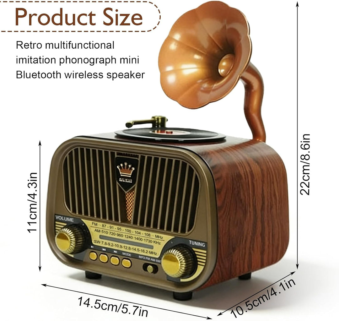 Retro Radio Mit Bluetooth, Nostalgie Radio Klein, Bluetooth Radios Retro, Für Wandern Camping Gesche