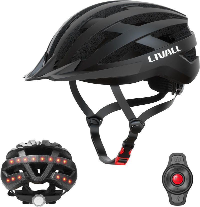 LIVALL Smart Fahrradhelm mit LED Rücklicht und Blinker, Bluetooth Fahrradhelm mit drahtloser Fernbed