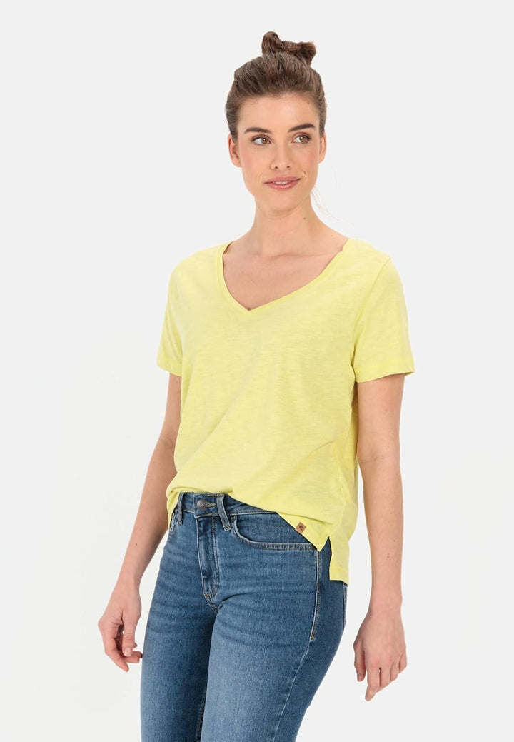 camel active Damen T-Shirt Organic Cotton S Limoncello, S Limoncello
