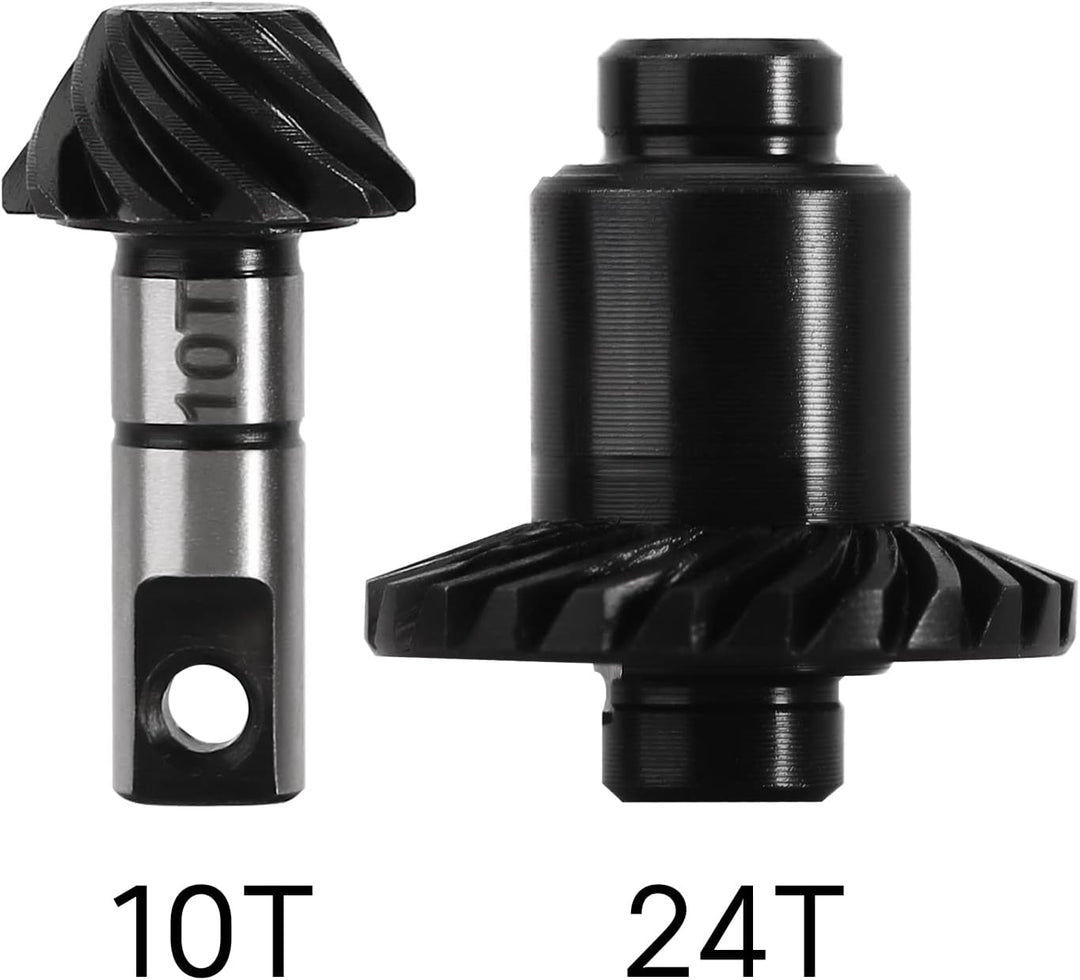 INJORA 24T/10T Underdrive Getriebe Legierung Stahl Spirale Getriebe Satz für 1/18 RC Crawler Car TRX