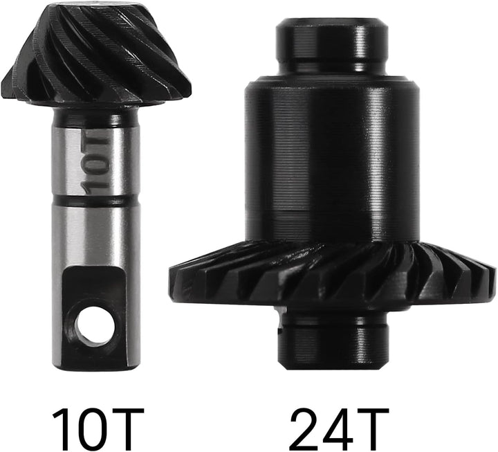 INJORA 24T/10T Underdrive Getriebe Legierung Stahl Spirale Getriebe Satz für 1/18 RC Crawler Car TRX