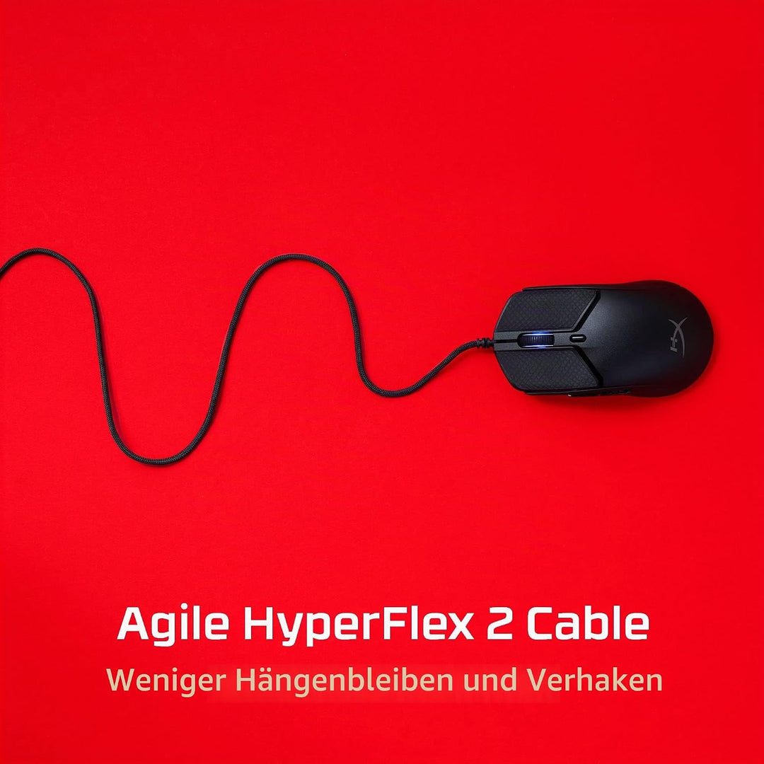 HyperX Pulsefire Haste 2, Kabelgebundene Gaming-Maus, 53 g, 26K Sensor, 26.000 DPI, 8000 Hz Abfrager