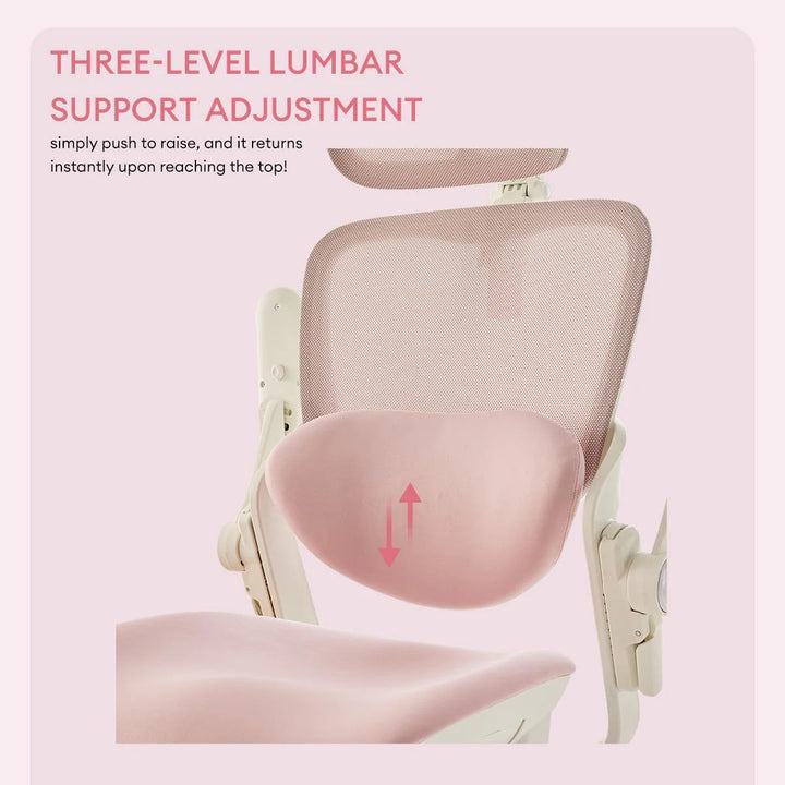 MUSSO E80 Muse FemmePosture™ Ergonomischer Bürostuhl für Frauen - 135° Neigung & 3D-Lendenstütze, 17