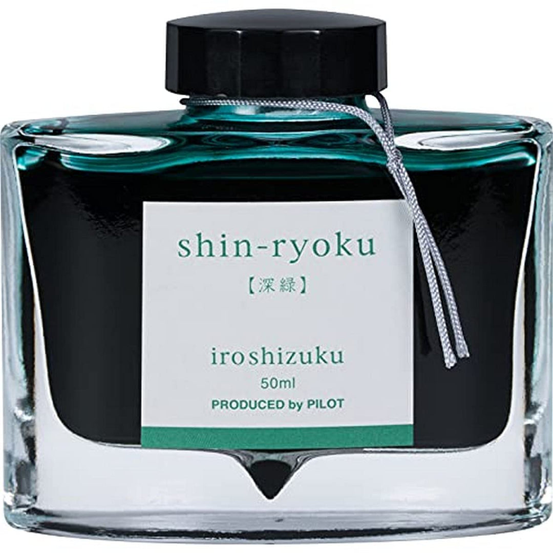 PILOT Iroshizuku 69214 Füllfederhalter-Tinte, Shin-Ryoku, Waldgrün (dunkelgrün), 50 ml Flasche (dunk
