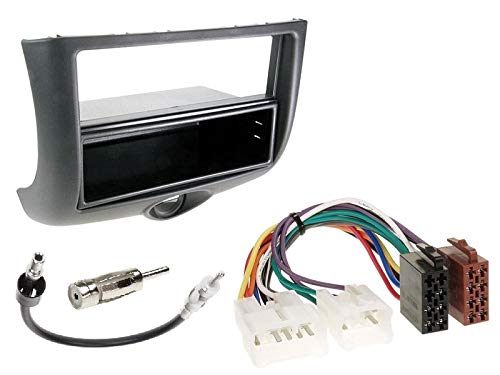 1 Din Radio Einbauset Blende Radioanschlusskabel Antennenadapter für Toyota Yaris Verso P1 1999-2003