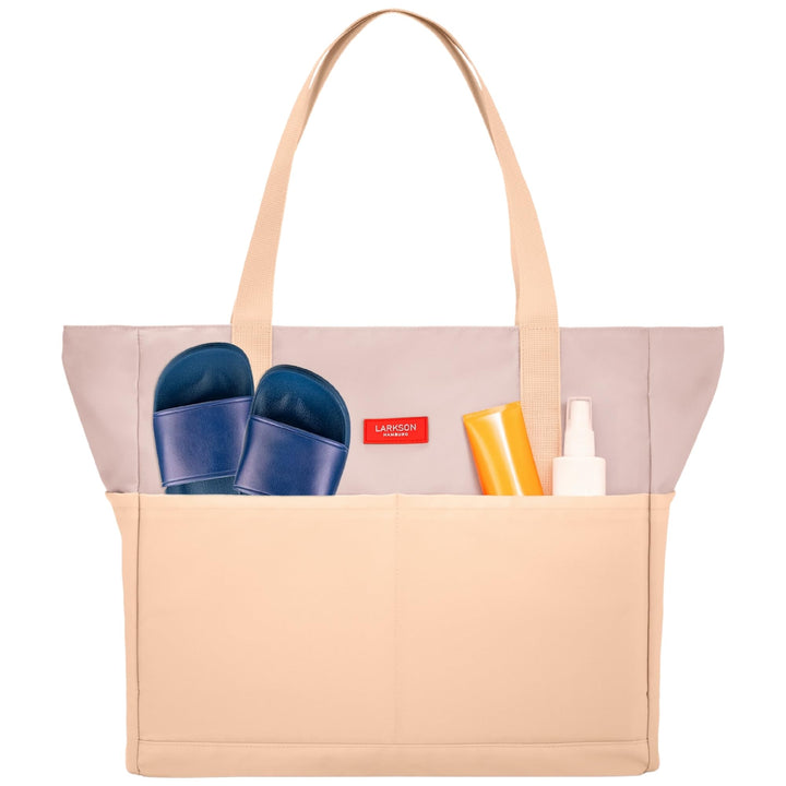 LARKSON Strandtasche Damen & Herren - Linn - Grosse Beach Bag für Strand, Schwimmbad, Pool - Tote Ba