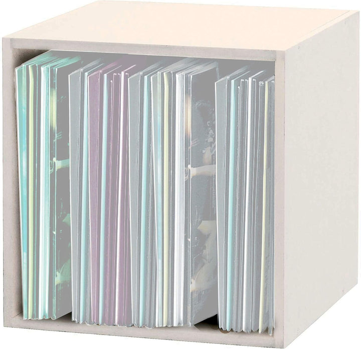 Glorious Record Box white 110 - bis zu 110 Platten im 12''-Format, problemlos stapelbar, optisch abg