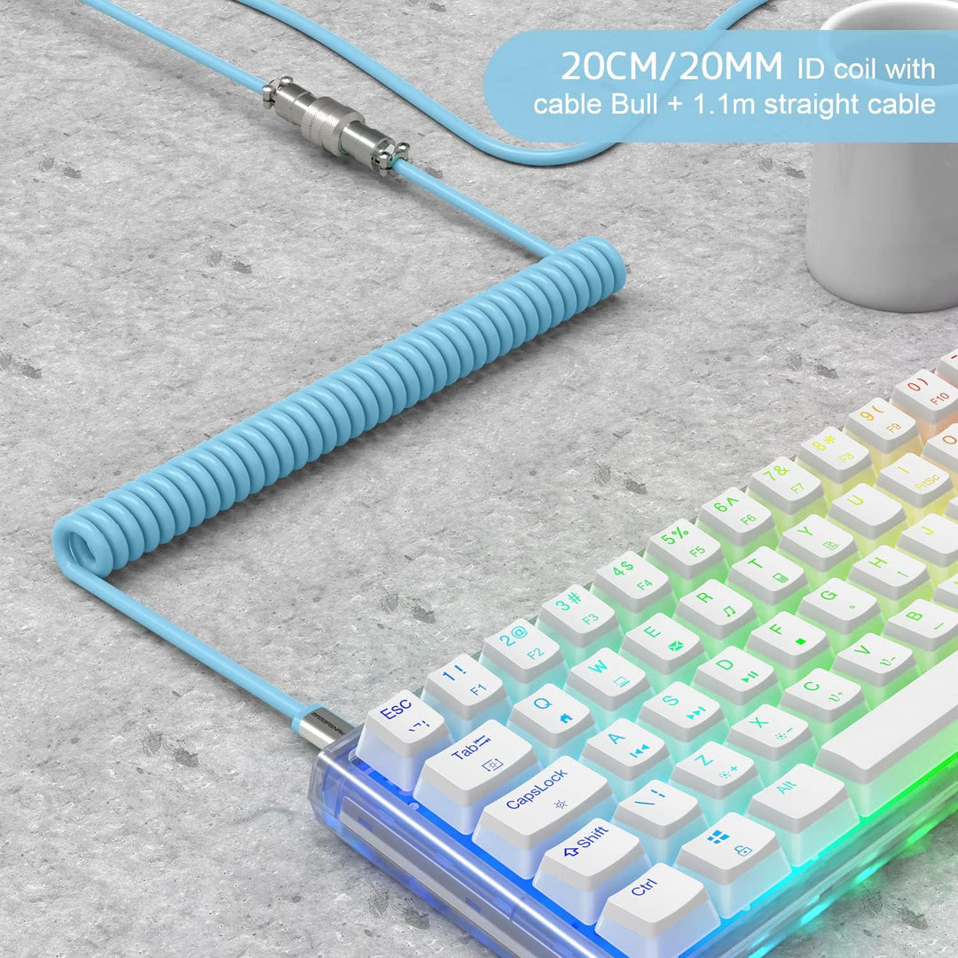 XINMENG X MAMBASNAKE C01 Spiral-Tastaturkabel, Typ-C auf USB-A HyperSpeed-Leitung mit 8KHz-Rücklaufr