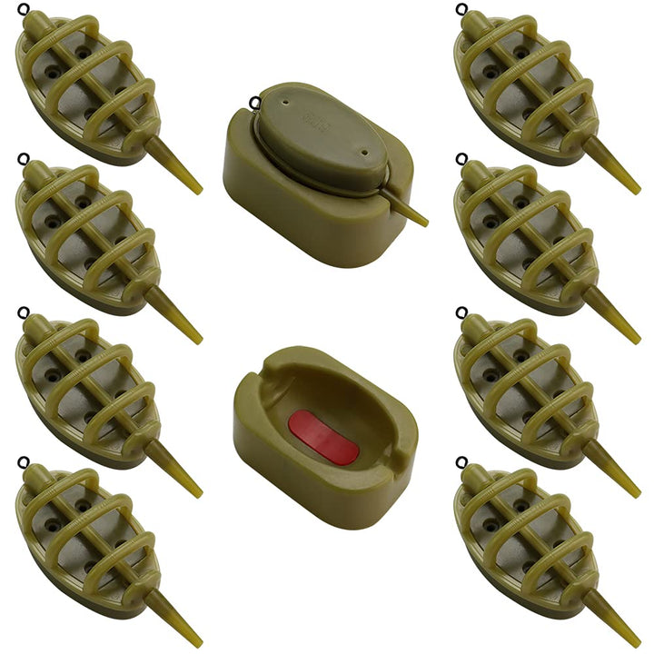 LYTIAVGEN 8 Stück Angeln Feeder Set Fishing Feeders Inline Method Feeder Set Kunststoff Angeln Futte
