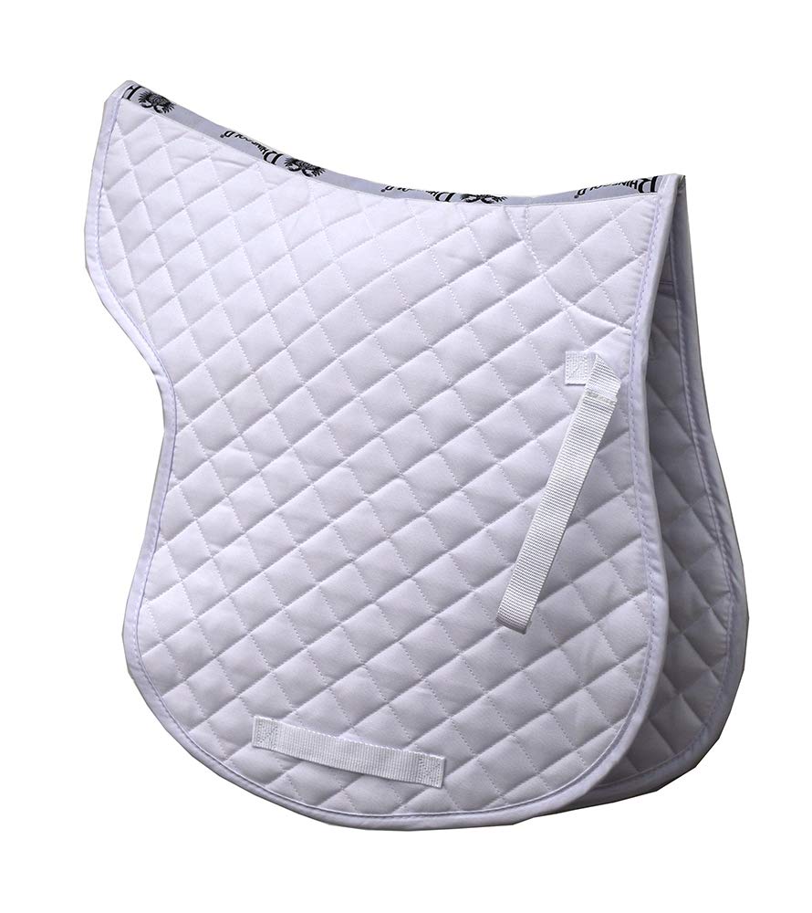 Rhinegold Cotton Quilted GP Numnah Weiss Maiskolben, Weiß Maiskolben