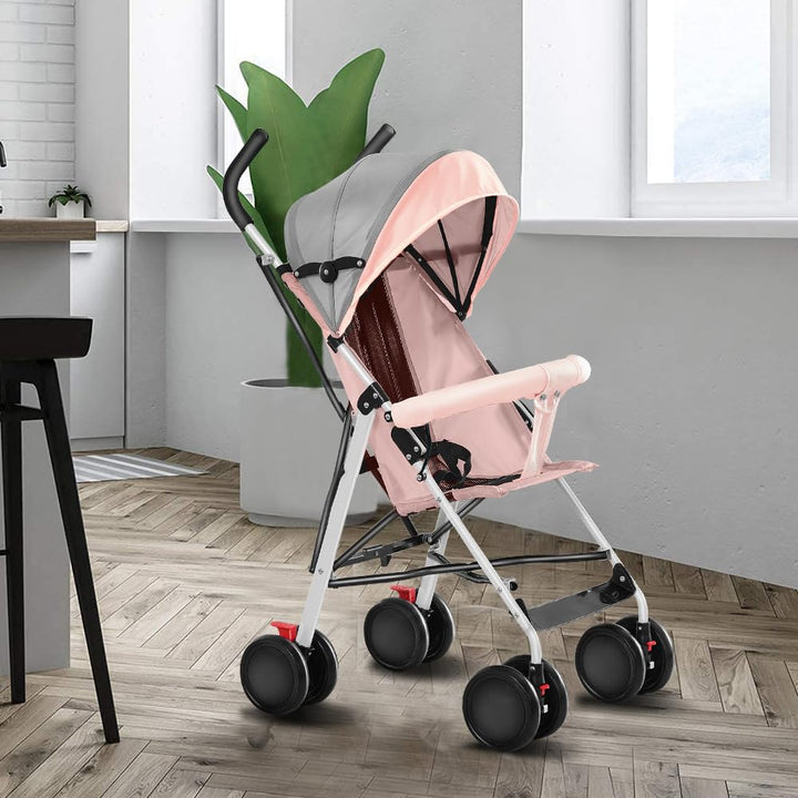 OHMG Kids Kinderwagen mit Babywanne, 2 in 1, ultrakompakt, Kompakter Buggy mit Schultergurt, 5-Punkt