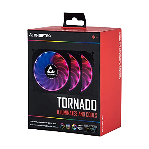 Case Fan 120mm 3-RGB Set/TORNADO CF-3012-RGB Chieftec