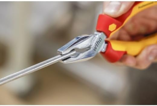 Wiha Kombizange Professional electric 180 mm I optimale Kraftübertragung I lange Schneide I Greifflä