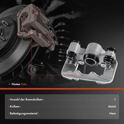 Frankberg Bremssattel Bremszange Hinterachse Links Kompatibel mit RAV 4 II A2 1.8L 2.0L 2001-2005 Re