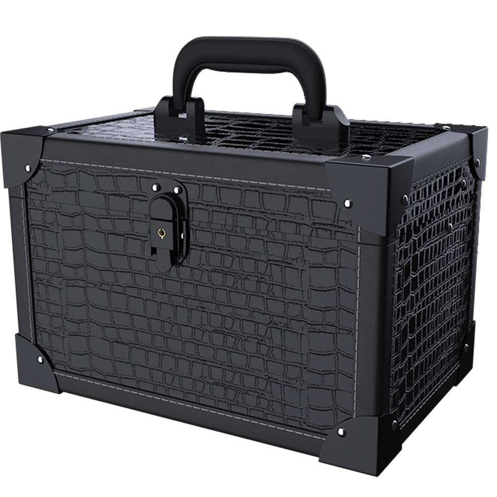 ANGNYA Kosmetikkoffer mit Spiegel Schminkkoffer Beauty Case 2 Ebenen mit Schlüssel elegant und klass